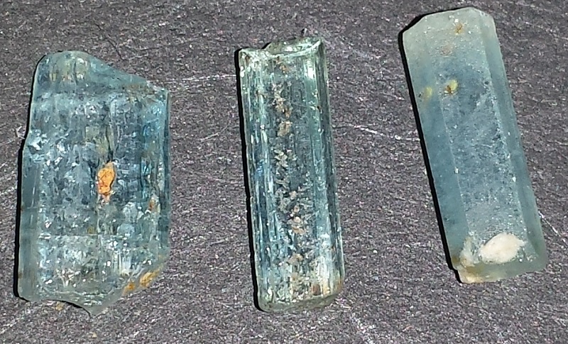 3 Aquamarine Crystals