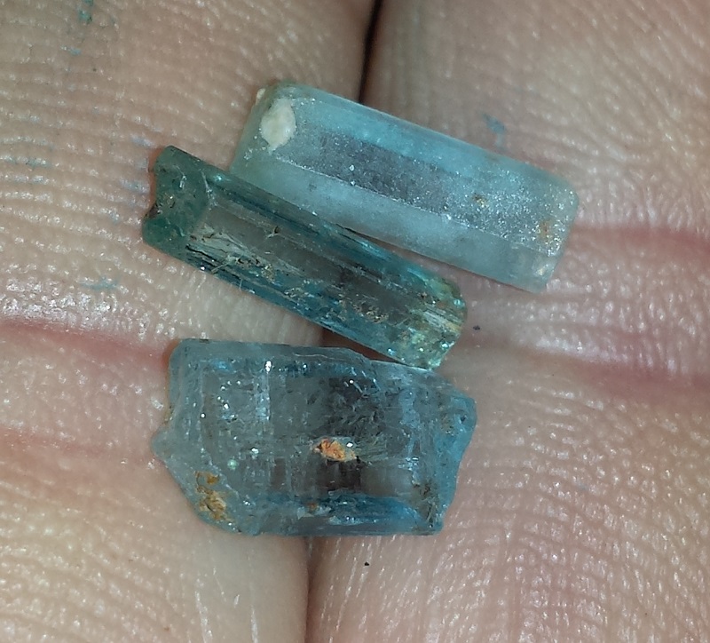 3 Aquamarine Crystals