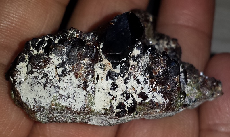 Garnet and Epidote Crystals