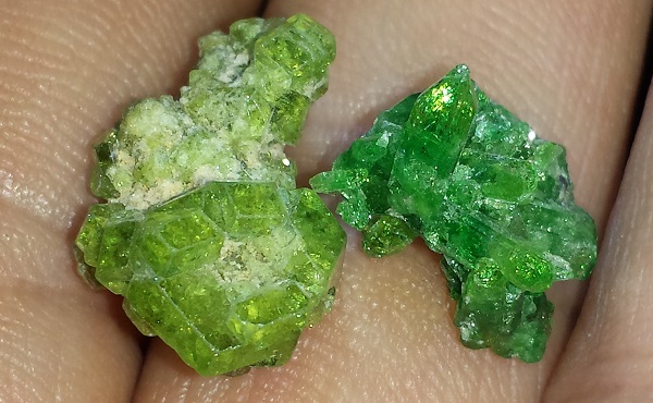 2 pieces of Vesuvianite Crystals