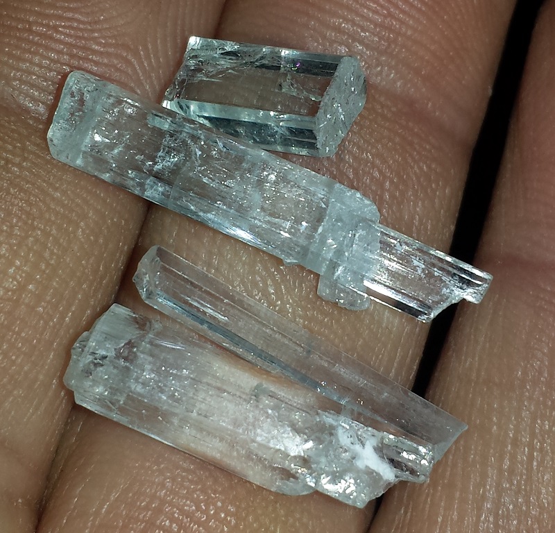 4 Aquamarine Crystals