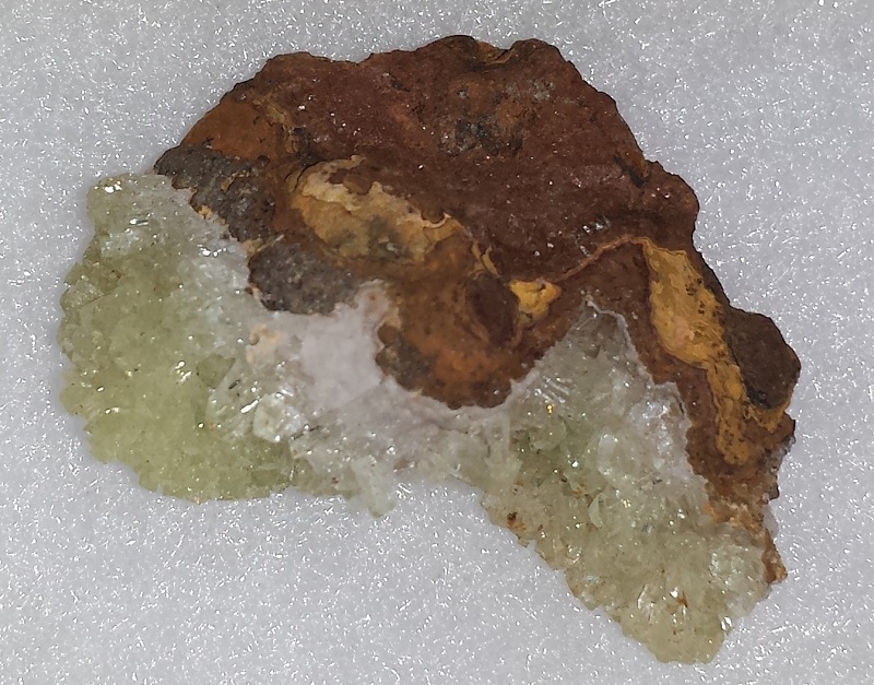 Calcite on Limonite