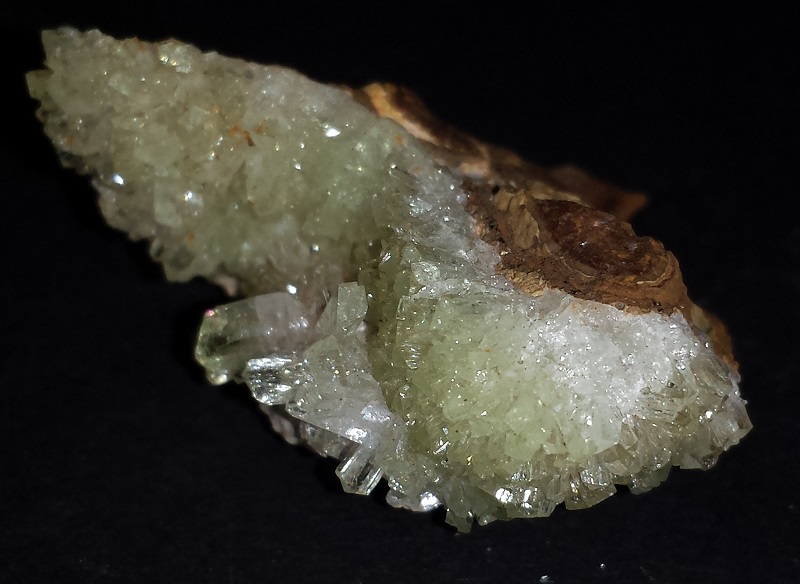 Calcite on Limonite