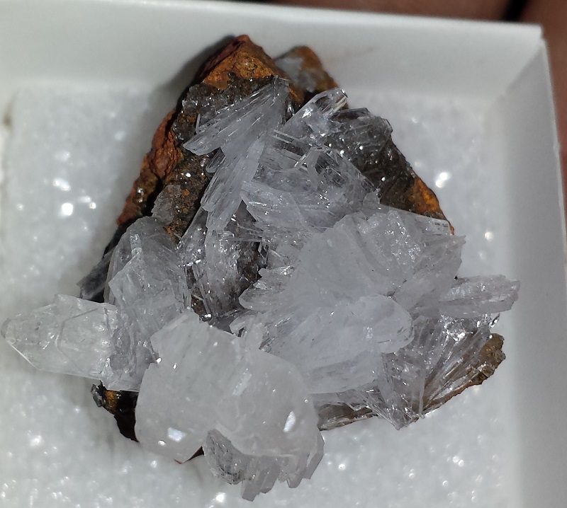 Calcite Crystals on Limonite