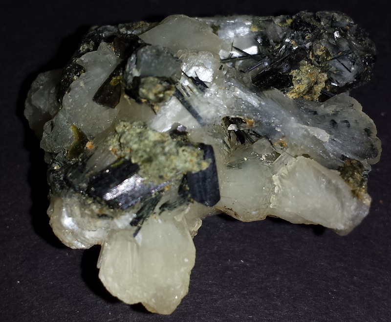 Epidote crystals on Stilbite