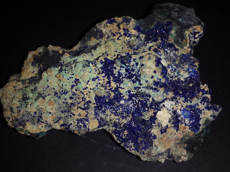 Azurite with Malachite