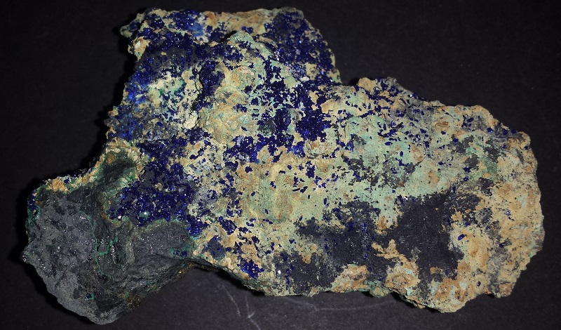 Azurite with Malachite