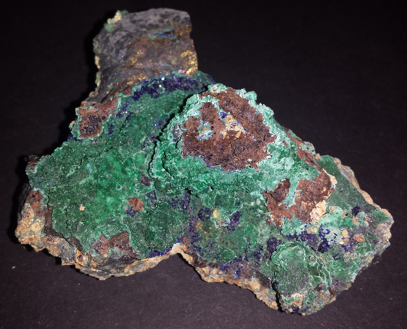 Azurite with Malachite