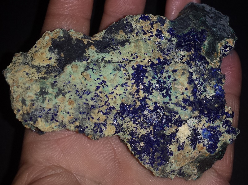 Azurite with Malachite