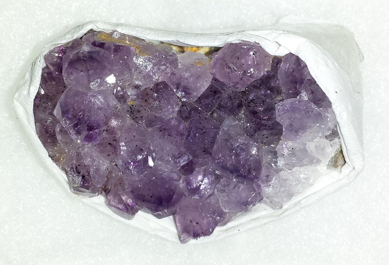 Amethyst crystal cluster on matrix