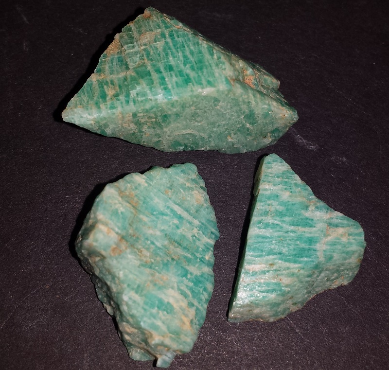 3 pieces of Amazonite