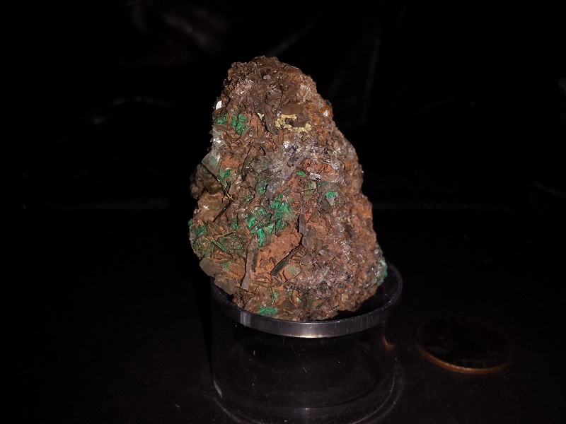 Barite and Malachite Crystals