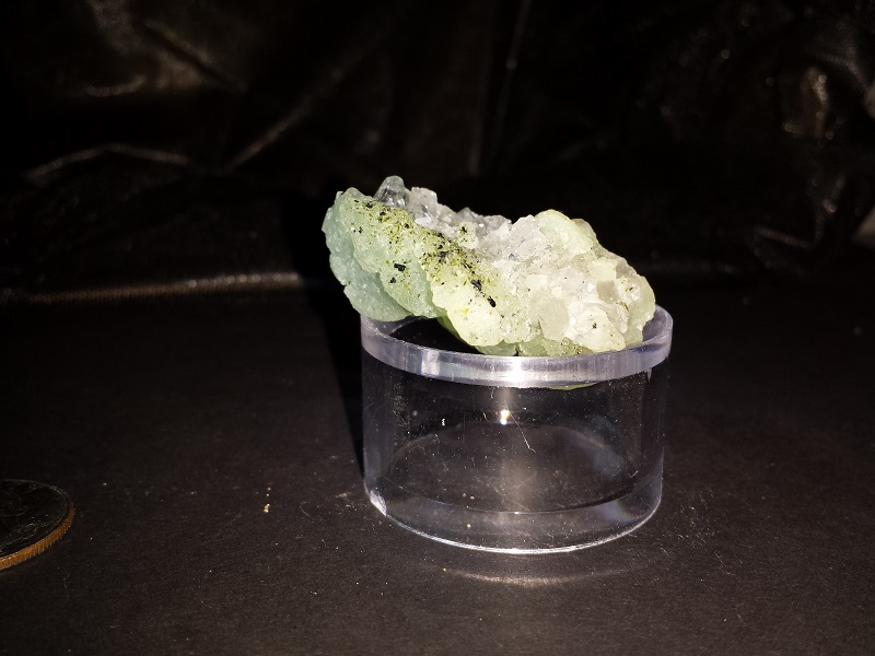 Prehnite with Tourmaline Crystals