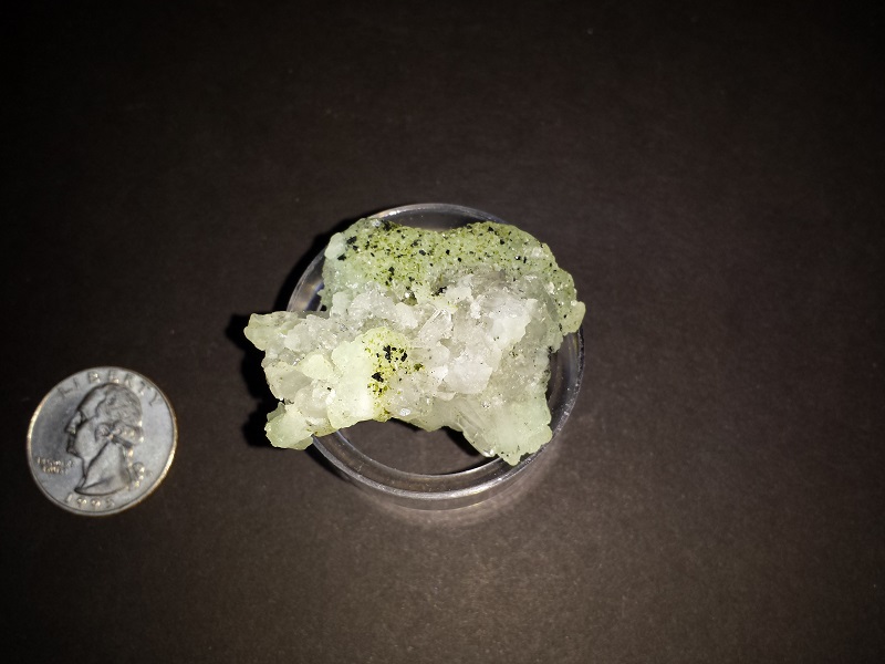 Prehnite with Tourmaline Crystals