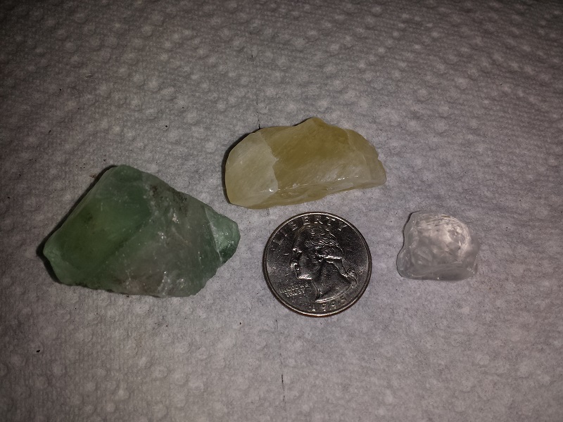 3 pieces of Calcite