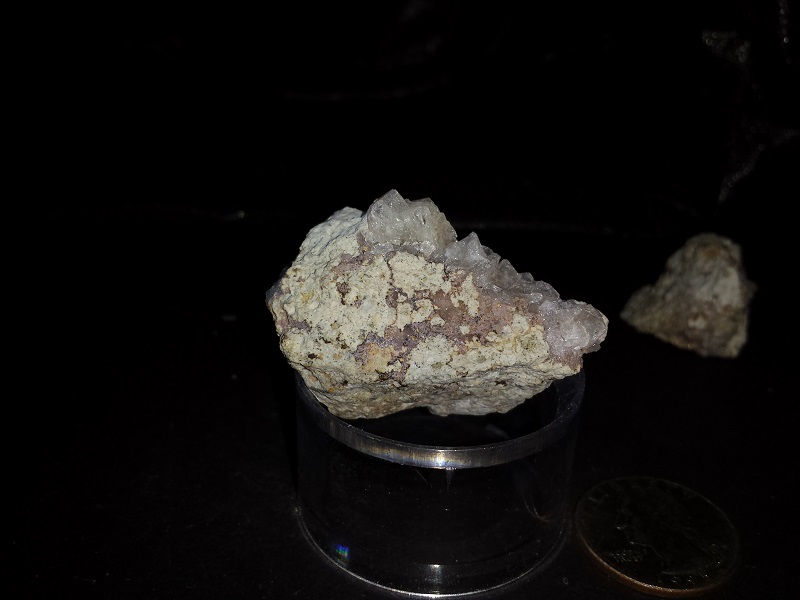 2 pieces of Chabazite Crystals in Andesite matrix