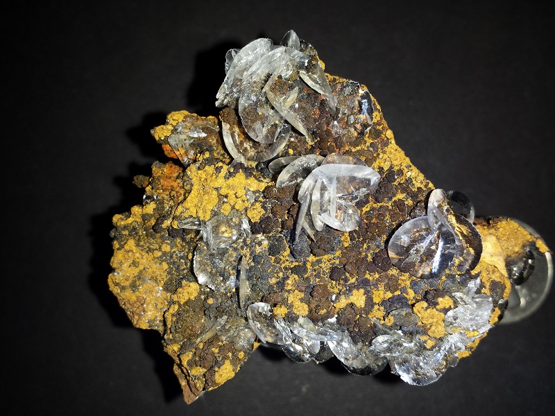 Limonite with crystal clear Calcite Crystals