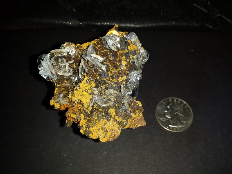 Limonite with crystal clear Calcite Crystals