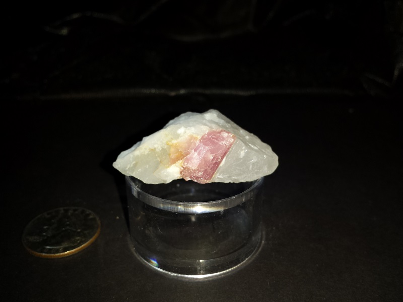 Pink Tourmaline in Quartz