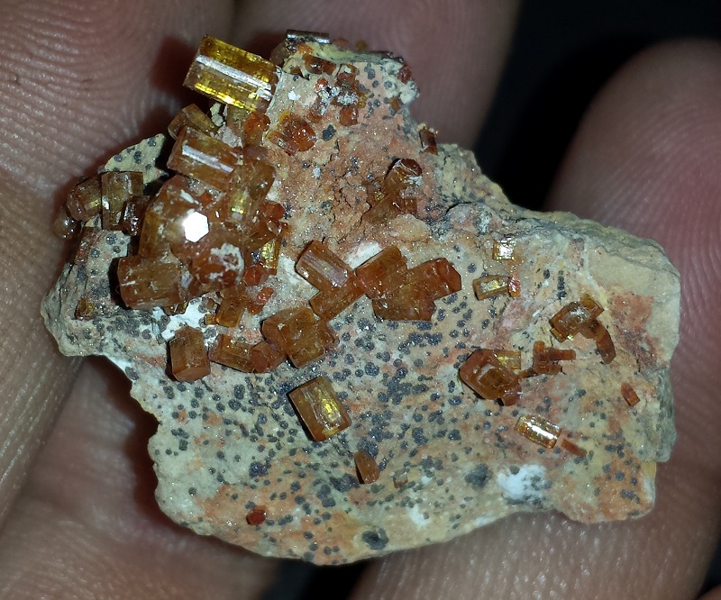 Barrel shaped Vanadinite Crystals