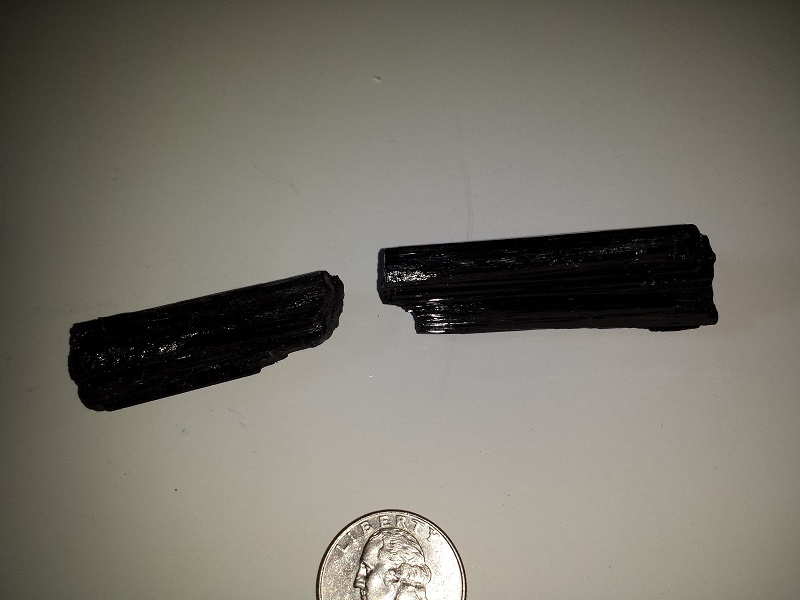 Two pieces of Black Tourmaline