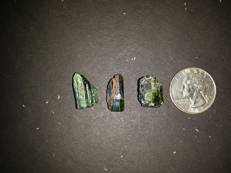 4 pieces of Green Tourmaline