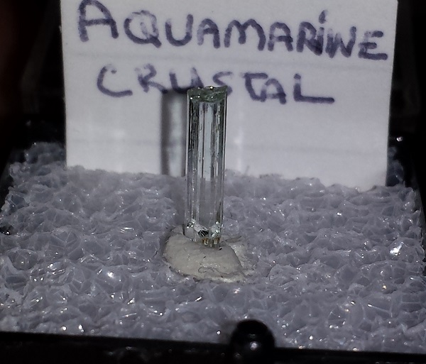 2 Aquamarine Crystals and 1 Ruby