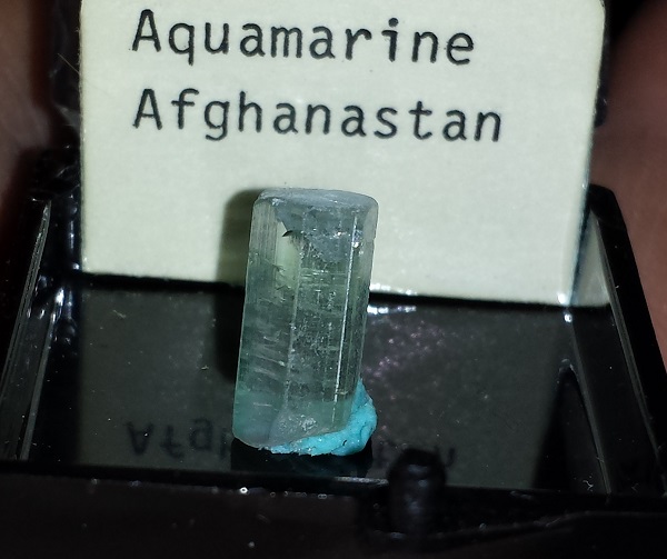 2 Aquamarine Crystals and 1 Ruby