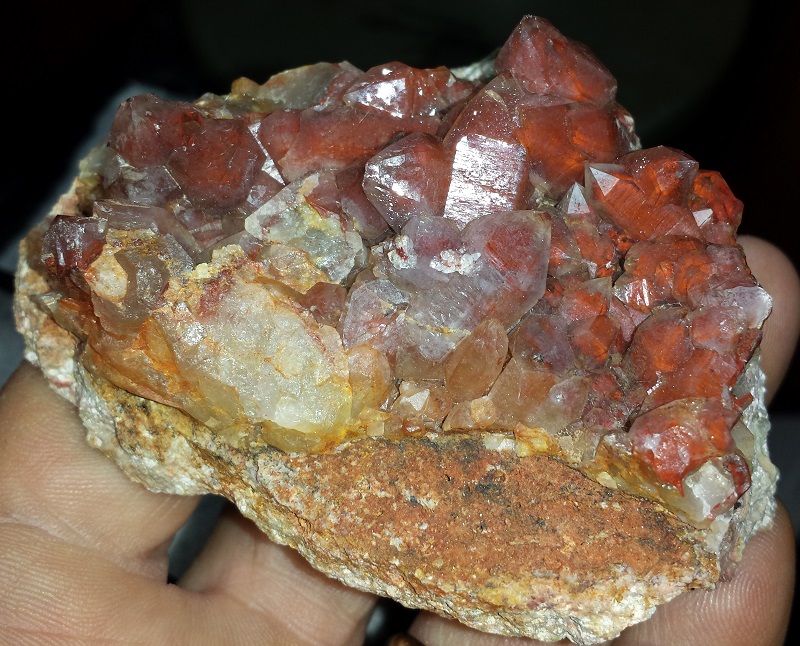 Red Quartz with Hematite