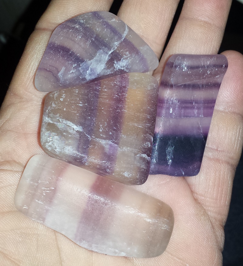 4 pieces of Fluorite