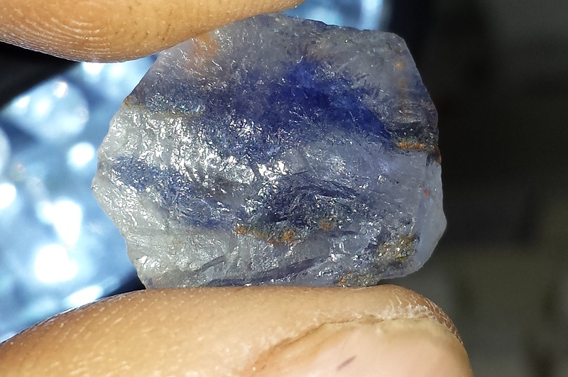 Dumortierite in Quartz