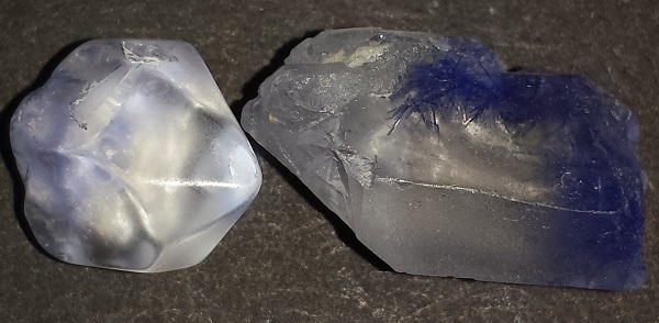 Dumortierite in Quartz Crystals