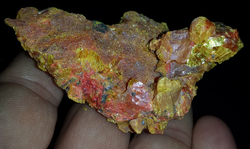 Orpiment with red Realgar