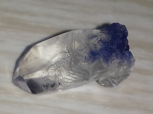 Blue Dumortierite Quartz Crystal