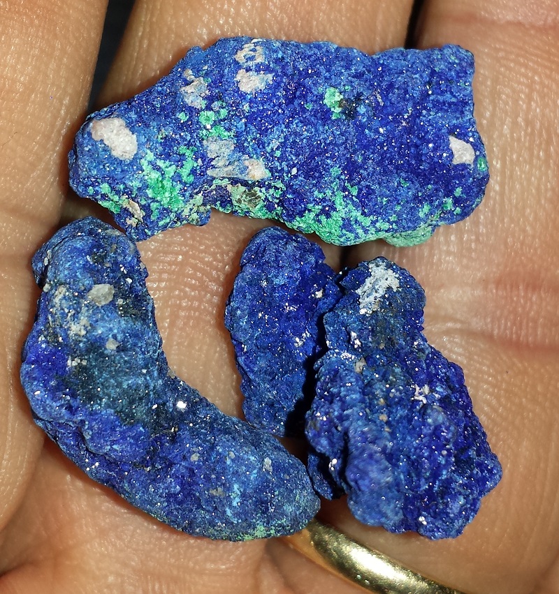 3 Azurite Crystals