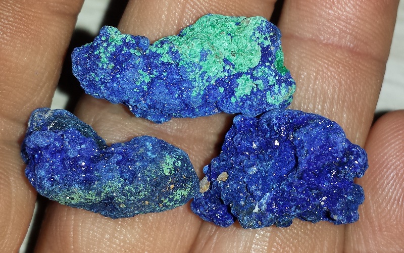 3 Azurite Crystals