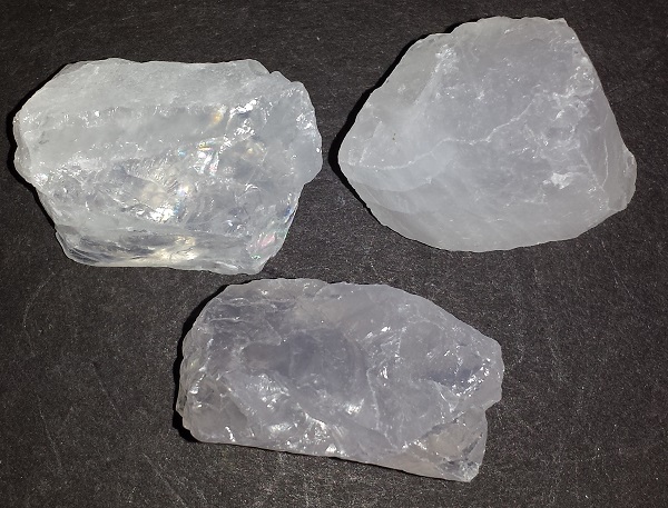 3 Moonstone specimens