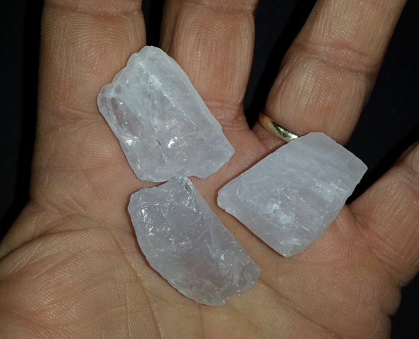 3 Moonstone specimens