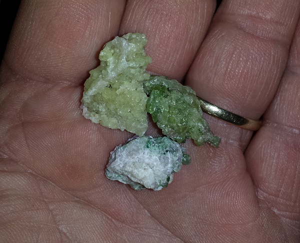 3 pieces of Vesuvianite