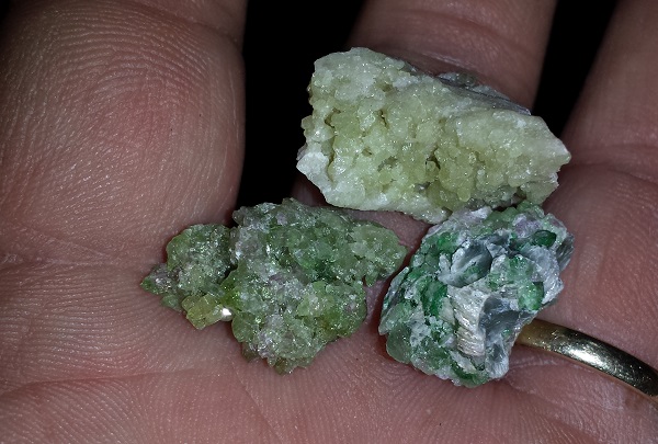 3 pieces of Vesuvianite