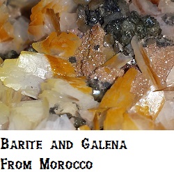 Barite and Galena specimen