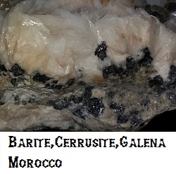 Barite, Cerrusite and Galena specimen