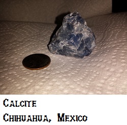 Blue Calcite specimen