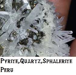 Sphalerite, Quartz and Pyrite